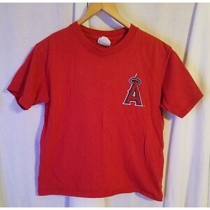 CSA Los‎ Angeles Angels  A's T-shirt Kids 10/12 Red Guerrero #27